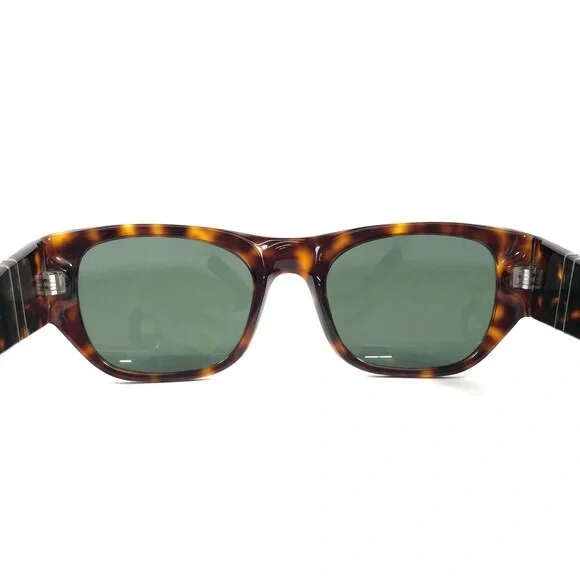 Persol Sunglasses 3308-S 24/31 Polished Tortoise Frames with Green Lenses 54 mm